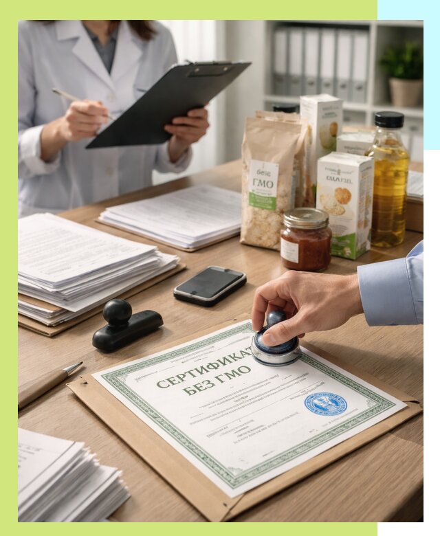 Получение сертификата Без ГМО для продукции в Тольятти